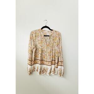 14. Blu Pepper Vintage-Inspired Boho Floral Blouse